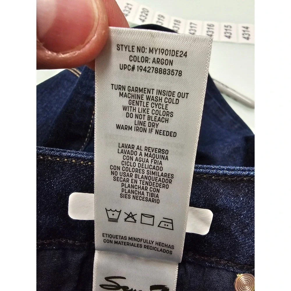 Seven7 Womens Skinny High Rise Jeans Blue Cotton Blend Casual Size 12